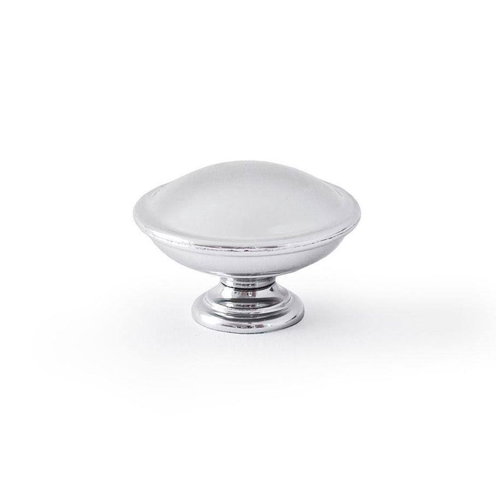 Puxador Redondo Latão Metal Móveis Porta Gaveta Prata 10Un