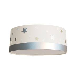 Luminária Plafon Infantil Estrelas Cúpula Branco 40X15 2E27