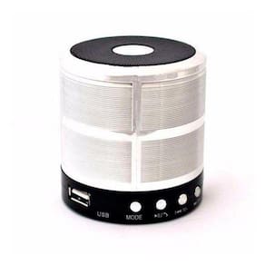 Mini Caixa De Som Portátil Speaker Ws-887 Prata