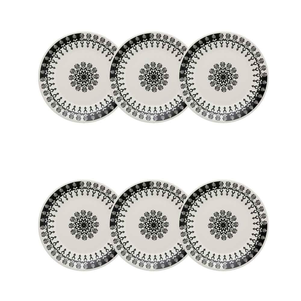 Conjunto 6 Pratos Sobremesa 19cm Donna Folk - Biona