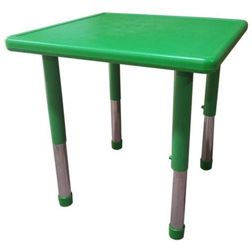 Mesa Infantil Atividades 60X60Cm Pés Reguláveis Verde