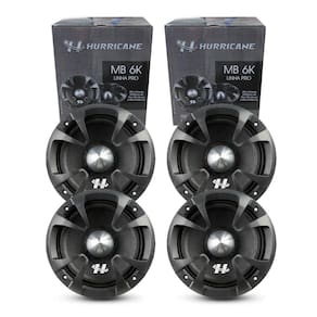 2 Pares Alto Falante MidBass Hurricane Pro MB 6K 700W 4 OHMS