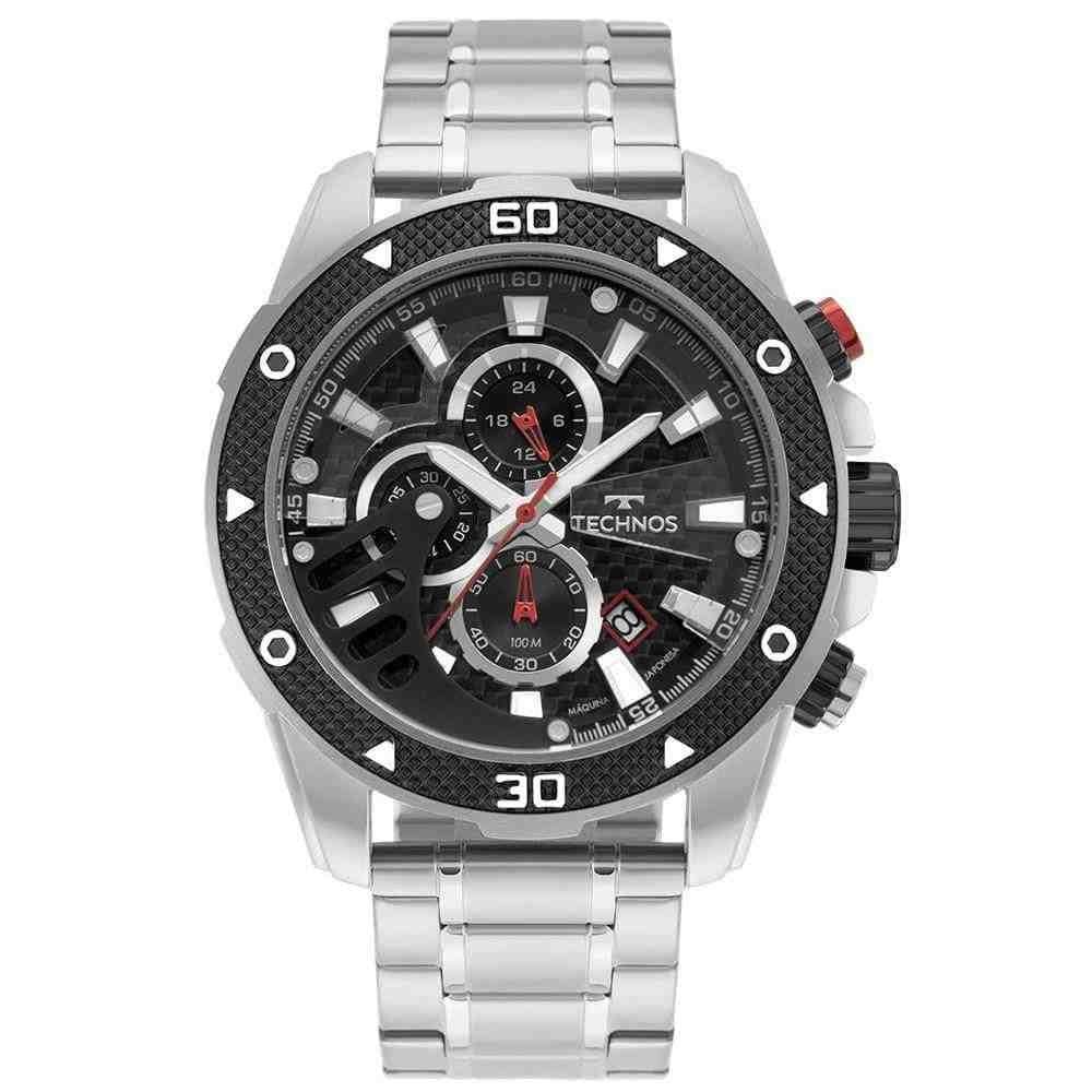 Relogio Technos Masculino Ts Carbon Prata - JS15FR/1P