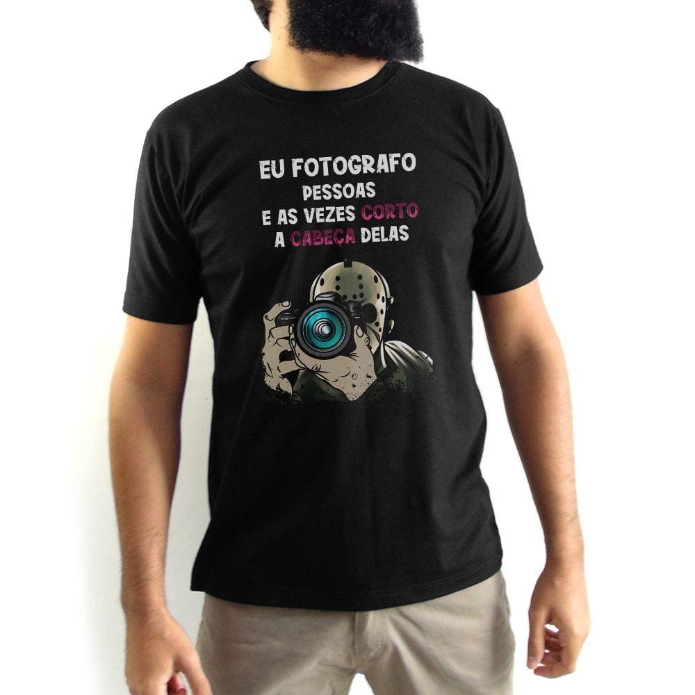 Camiseta Masculina Jason Fotógrafo Preta