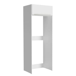 Porta-Geladeira Madesa Lux 1 Porta Basculante - Branco/Branco Veludo