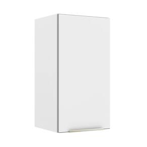 Armário Aéreo Madesa Lux 35 cm 1 Porta - Branco/Branco Veludo
