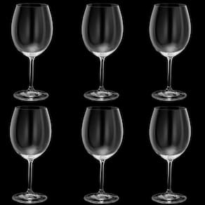 Taça de Vinho Cristal Bohemia 580 ml -  Kit 6 Unidades
