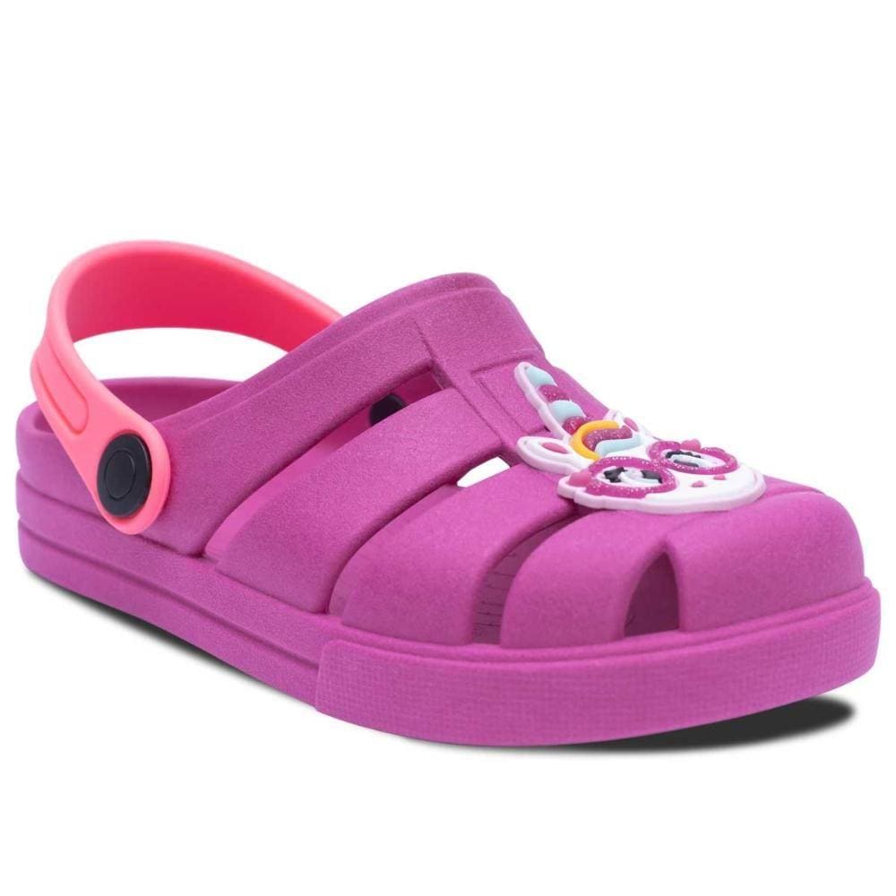 Sandalia Babuche Infantil Menina Unicornio Leve E Macio 12.24