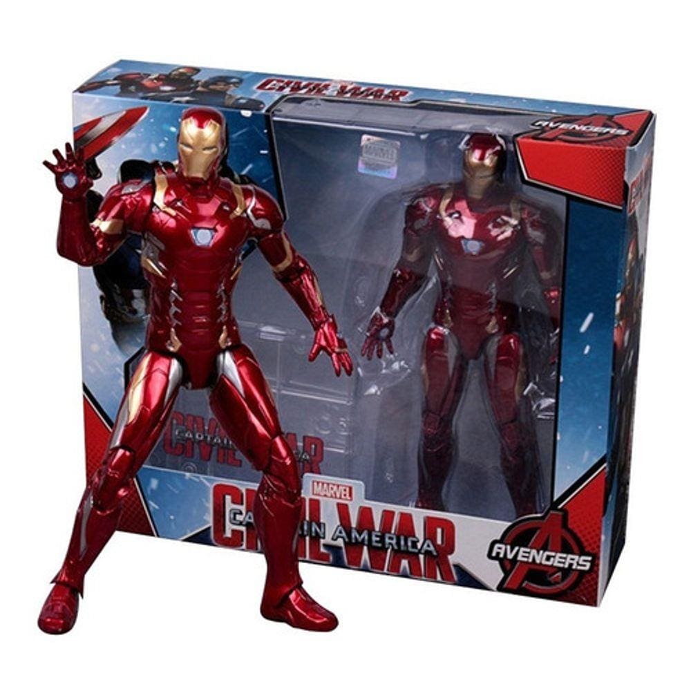 Boneco Homem De Ferro Articulado Vingadores Marvel