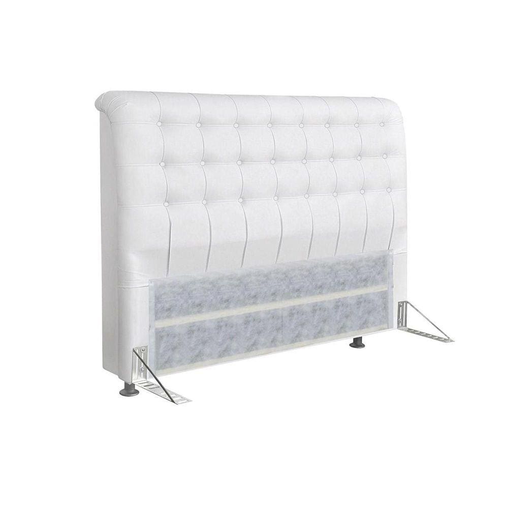 Cabeceira de Cama Box Queen Simbal Dama Queen Branco