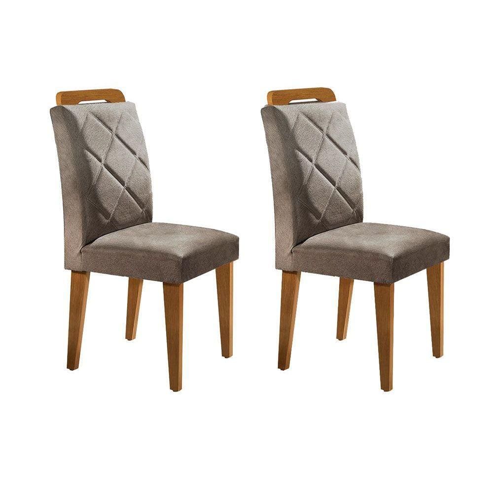 Cadeira Rufato Melissa imbuia (2 Uni)-MDF Imbuia/Choco