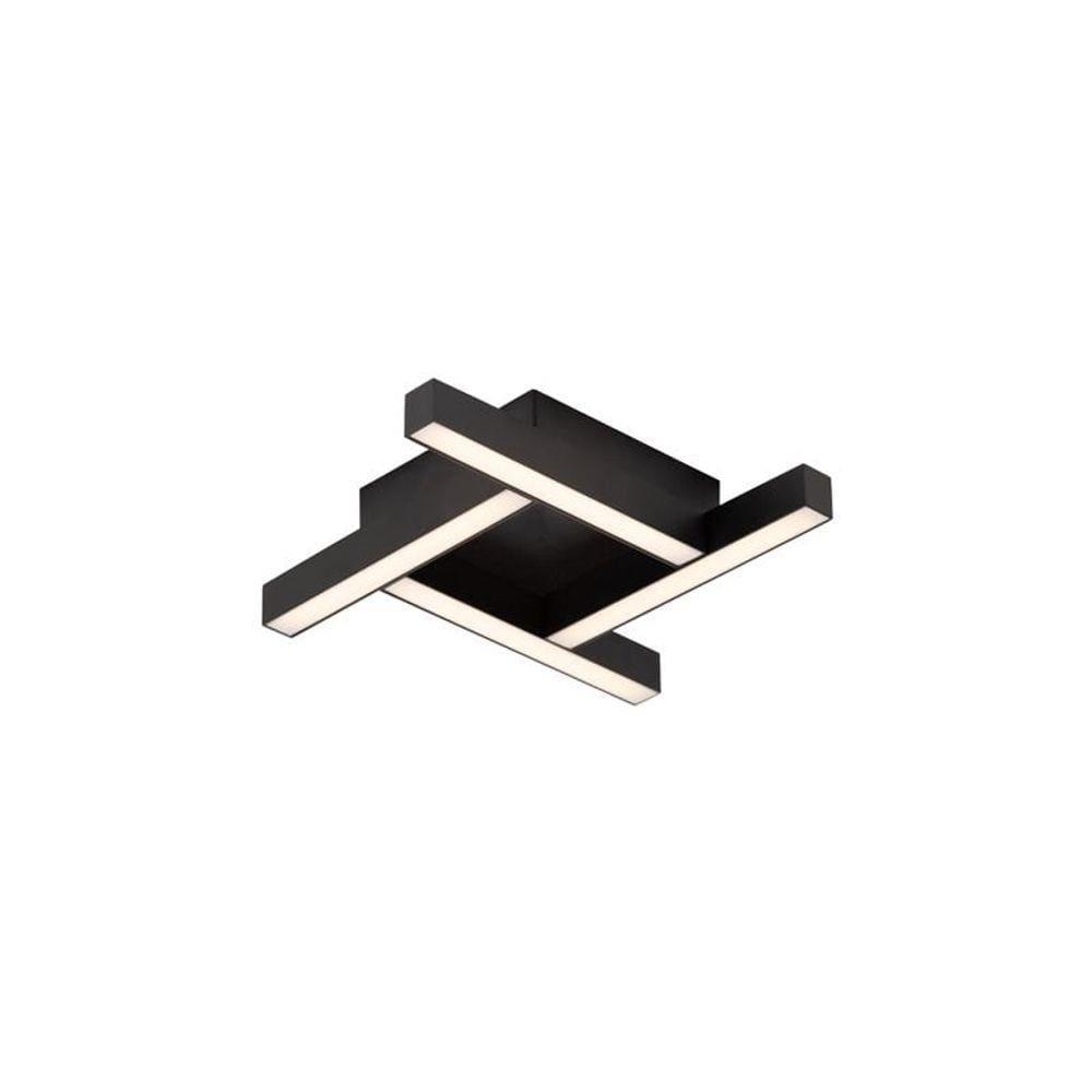 Plafon Newline Fit Led 680 Bivolt Preto 3000K Luz Amarela
