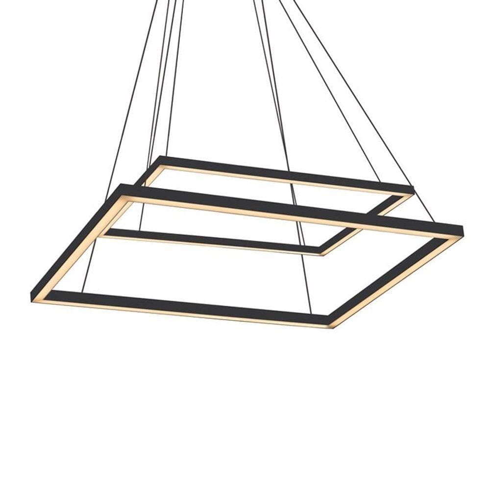 Lustre Pendente Newline Fit Led 747 Bivolt Preto 3000K Luz Amarela