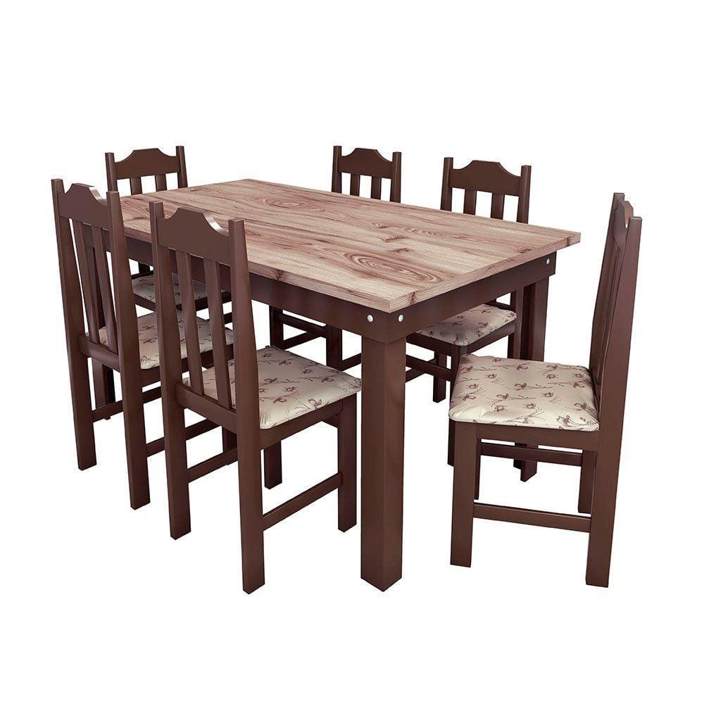 Conjunto Mesa com 6 Cadeiras Pop Talismã Hrebos