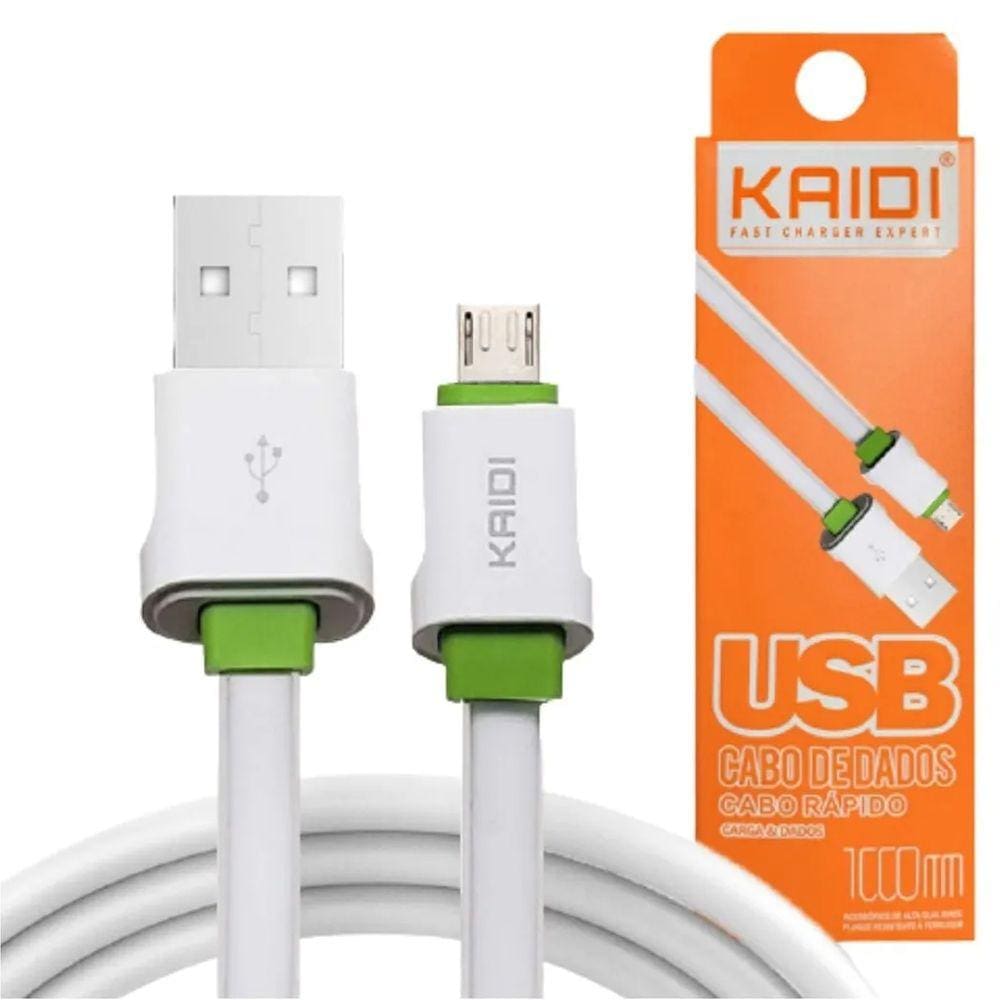 Cabo Carregador Dados V8 Micro Usb 1 Metro Android - Kaidi