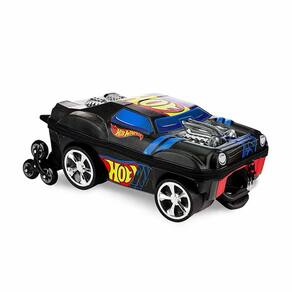 Mochila 3D de Rodinhas Infantil - Hot Wheels - Night Shifter - Preto - Maxtoy