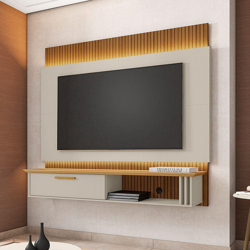 Painel Sala Paris para TV até 65 Polegadas com 2 Fitas LED