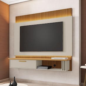 Painel Sala Paris para TV até 65 Polegadas com 2 Fitas LED