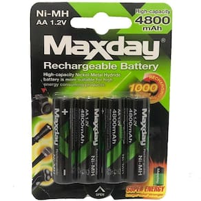 Kit 4 Pilhas Recarregáveis Aa 1.2V Maxday 4800Mah