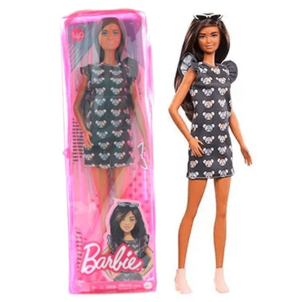 Boneca Barbie Fashionista Morena De Vestido Bolsa 157 Mattel em