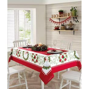 Toalha Mesa 160X250cm Athenas Natal 91 - Dohler