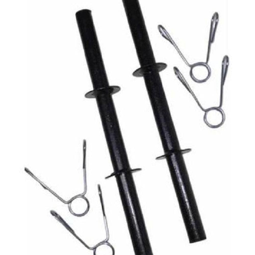 Par De Halteres 40 Cm Preto Para Musculação Halteres Barras