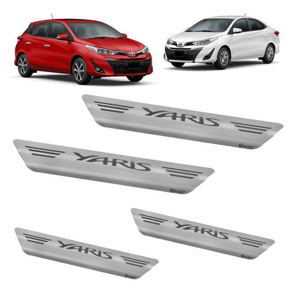 Soleira Aço Inox Escovado Porta Legítimo Mult Yaris 19/20