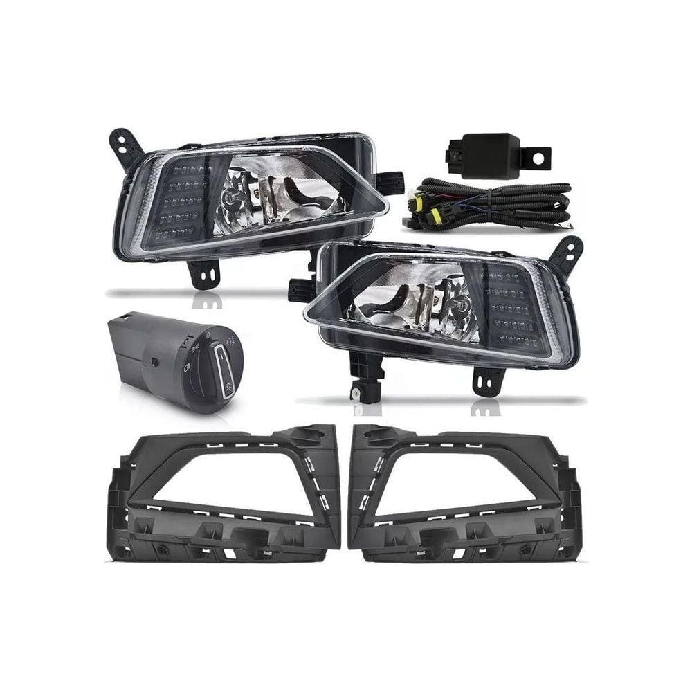 Kit Farol Milha Vw Virtus 2018 2018 Botão Modelo Legítimo