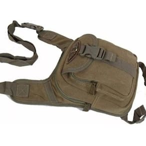 Pochete Masculina De Perna Em Lona Ja8011 Caqui