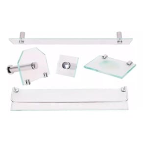 Kit Acessórios Para Banheiro De Vidro Para Banheiro Incolor