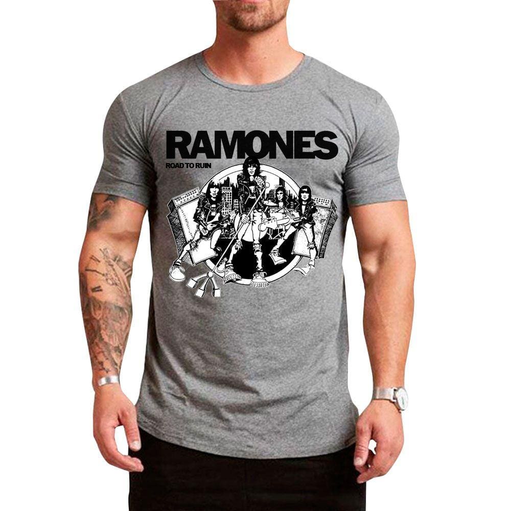 Camiseta camisa Ramones road to ruin banda punk rock
