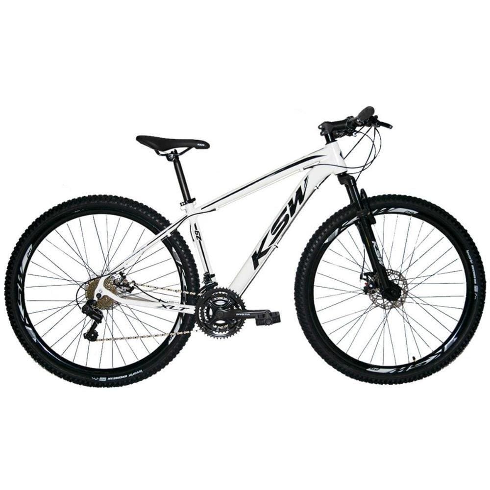 Bicicleta Aro 29 Ksw Xlt 24 Shimano Hidraulico Branco Preto