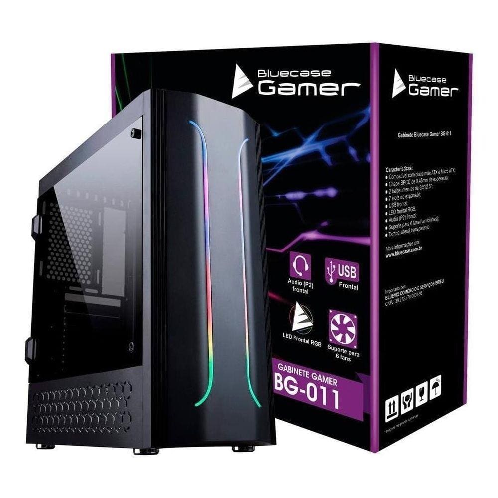 Gabinete Gamer Bg-011 - Bluecase