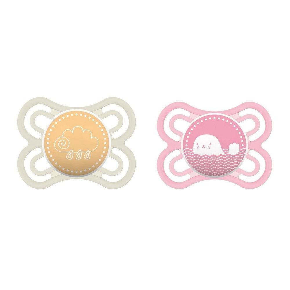 Chupeta Perfect Embalagem Dupla Rosa E Amarelo(0M+)Tam.1-Mam