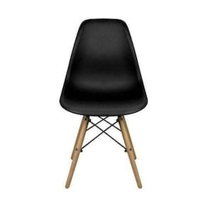 Kit 5 Cadeiras Eiffel Sala Jantar Cozinha Escritório Charles Eames Preta