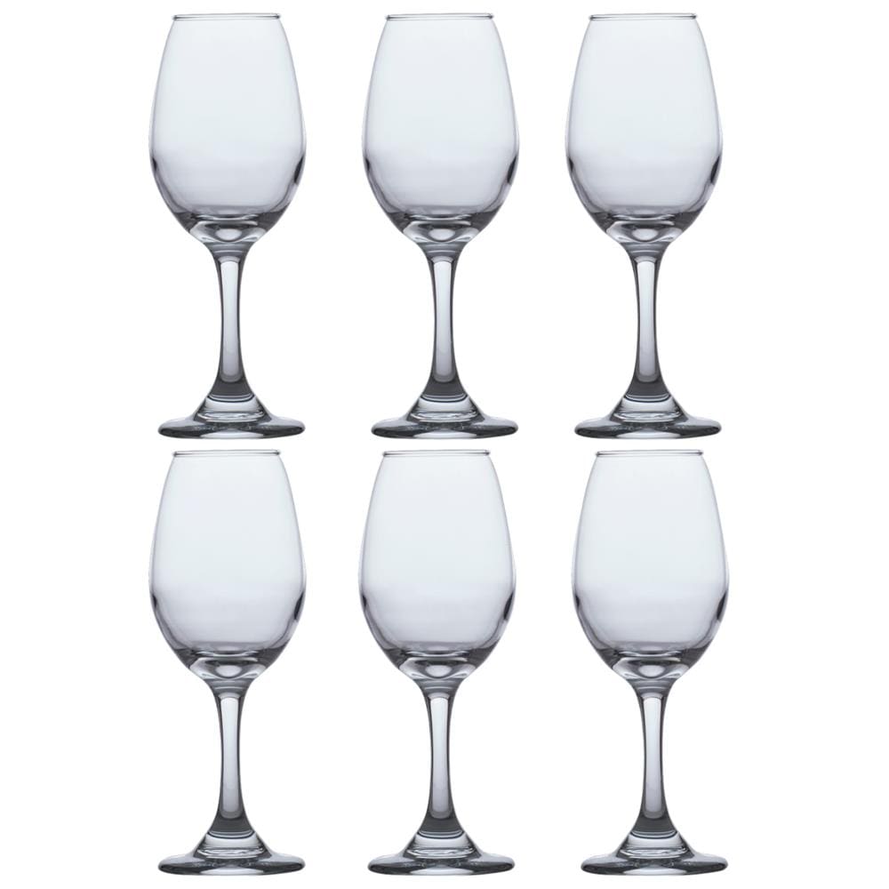 Conjunto 6 Taças de Vidro 318ml VINHO TINTO ÁGUA Cristal