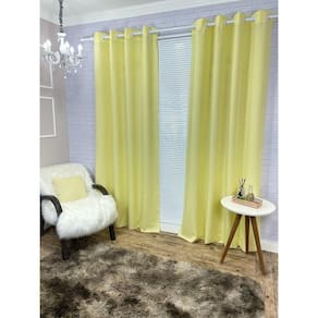 Cortina Roma Oxford Amarelo-Bebê Sala/Quarto 300X250