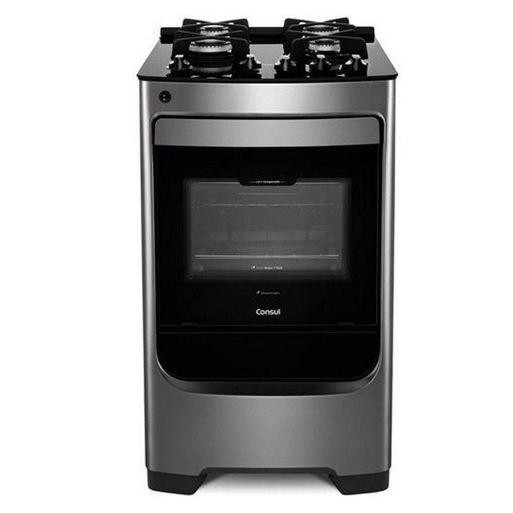 Fogão de Piso 4 Bocas CFO4 com Mesa de Vidro Consul