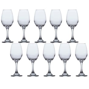 Conjunto Taças de Vidro 318ml Agua e vinho Tinto Luxo 10Un