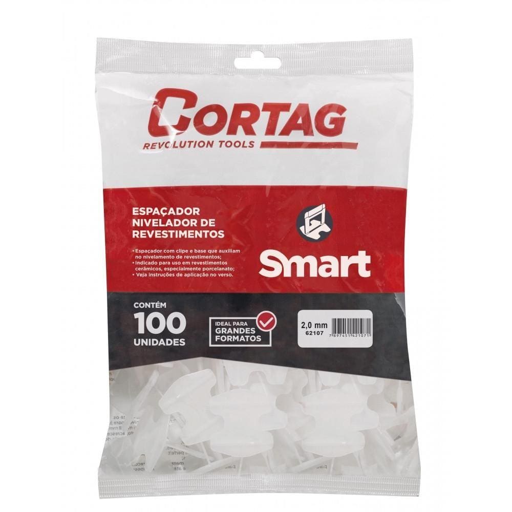 Espaçador Nivelador Smart 2,0mm Cortag C/ 100 Peças