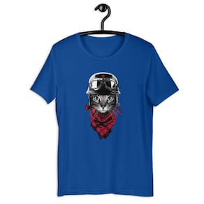 Camiseta Masculina - Gato Aviador
