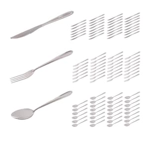 Jogo de Talheres Com 90 Peças Garfo Colher Faca Inox Polido