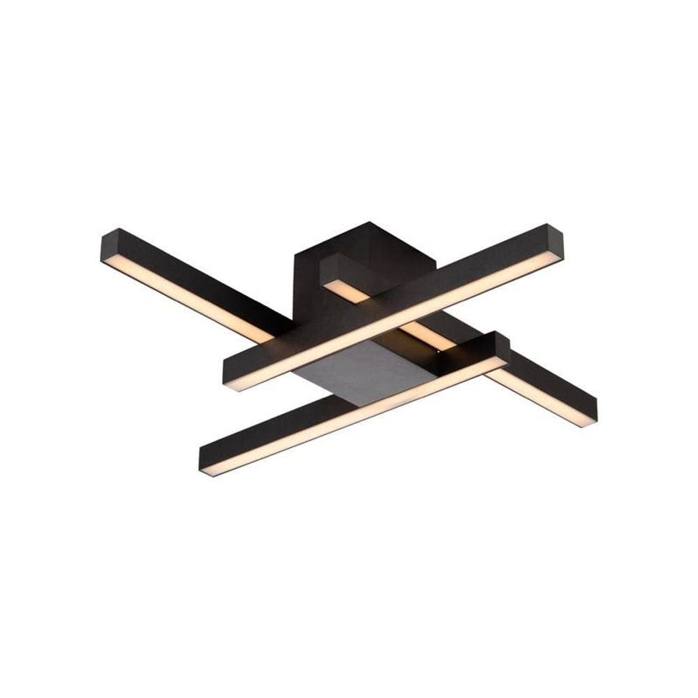 Plafon Newline Fit Led 685 Bivolt Preto 3000K Luz Amarela
