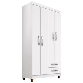 Guarda Roupa Solteiro 4 Portas Modena I03 Flex Branco/Azul/Rosa - Mpozenato