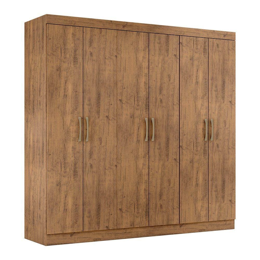 Guarda Roupa Maxel Casal Paris 6 Portas 2 Gavetas MDF Disa Móveis