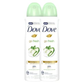 Kit 2X Desodorante Antitranspirante Aerosol Dove Go Fresh Pepino e Chá Ve