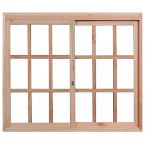 Janela com Caixilhos para Vidros Quadriculados de Correr 120x140cm Rondosul Natural
