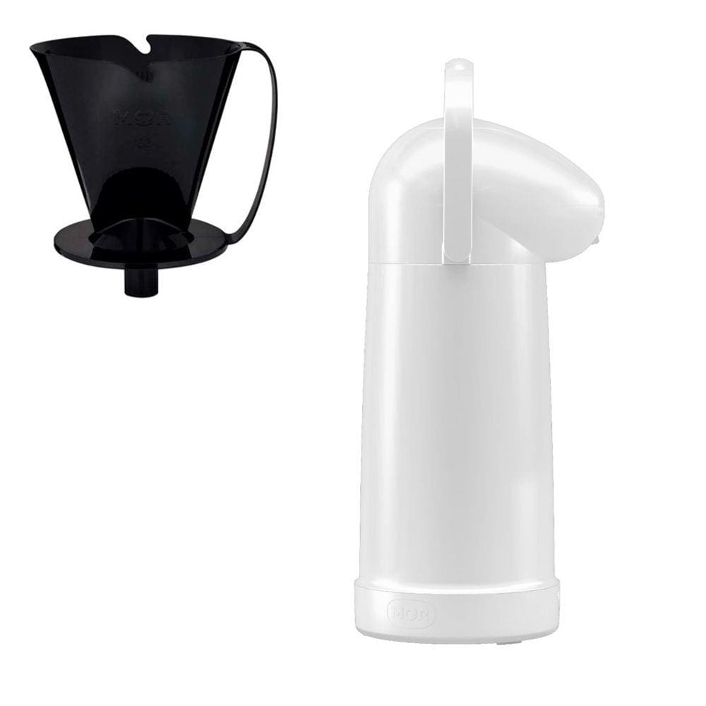 Kit Garrafa Térmica Nobile 1 Litro + Suporte Coador De Café 103 - Mor