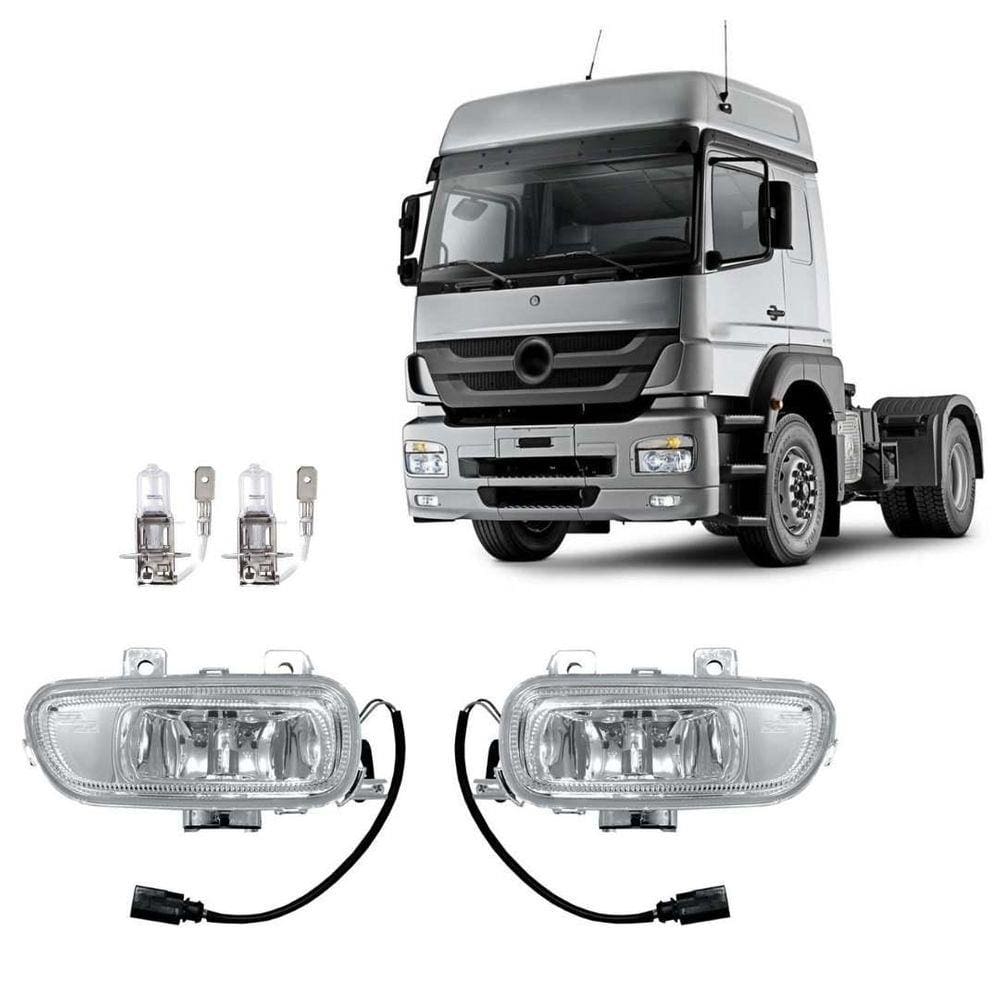 Par Farol Auxiliar Para Mercedes Axor Após 2005 Com Lampadas