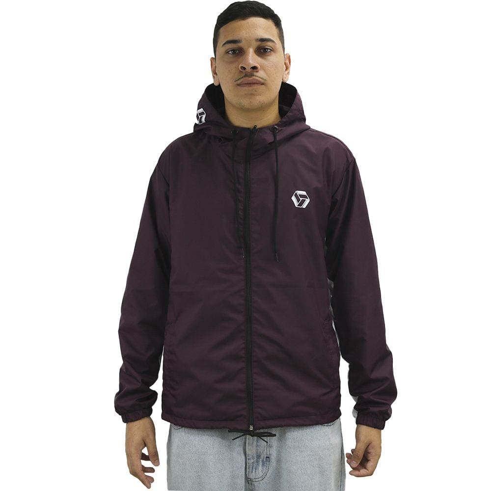 Corta Vento Your Face Dome Vinho Esporte Estilo Conforto Urbano Inverno Skate Urbano Logo Your Face